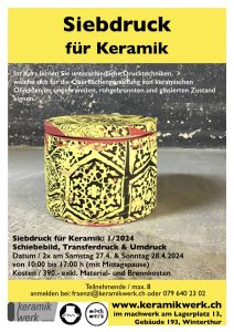 Siebdruck für Keramik 1/24 @ KeramikWerk